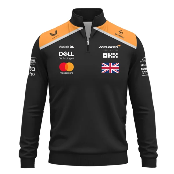 2025 James Hunt McLaren F1 Quarter-Zip Sweatshirt For Fans BL2725A2QZS - Image 2