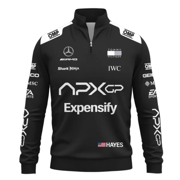 2025 F1 The Movie Black Version For Racing Fan Exclusive Quarter-Zip Sweatshirt BLF116625A2QZS - Image 2
