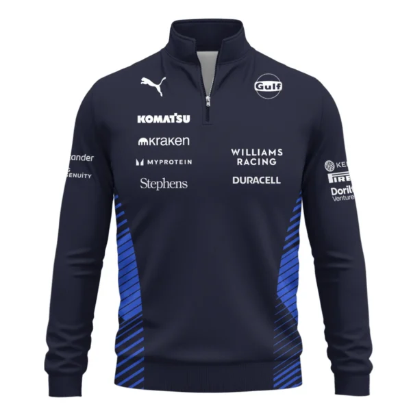 2025 Williams F1 Team Suit Quarter-Zip Sweatshirt BLVA080725A01WILQZS - Image 2
