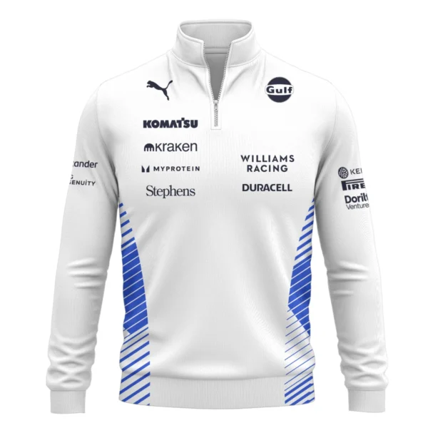 2025 Williams F1 Team Suit Quarter-Zip Sweatshirt BLVA080725A02WILQZS - Image 2