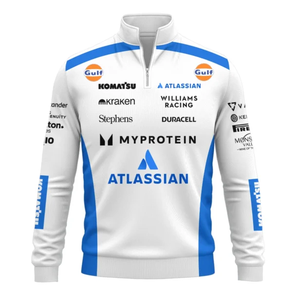 2025 Williams F1 Race Suit Quarter-Zip Sweatshirt BLVA100725A03WILQZS - Image 2