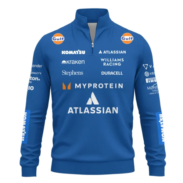2025 Williams F1 Race Suit Quarter-Zip Sweatshirt BLVA100725A04WILQZS - Image 2