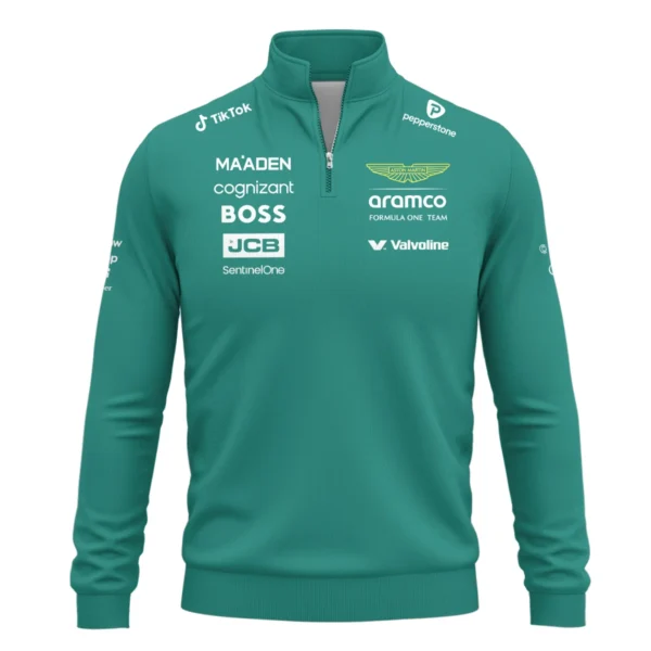 2025 Aston Martin F1 Team Suit Quarter-Zip Sweatshirt BLVA120725A01AMQZS - Image 2