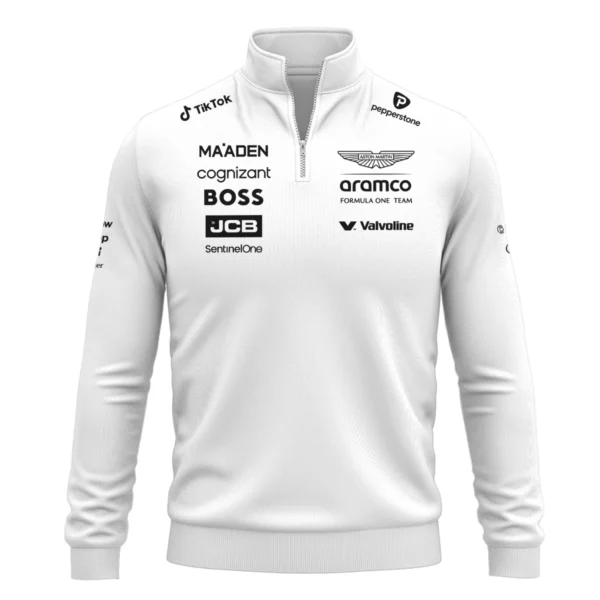 2025 Aston Martin F1 Race Suit Quarter-Zip Sweatshirt BLVA120725A03AMQZS - Image 2