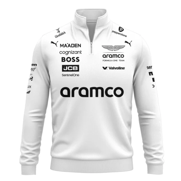 2025 Aston Martin F1 Team Suit Quarter-Zip Sweatshirt BLVA120725A06AMQZS - Image 2