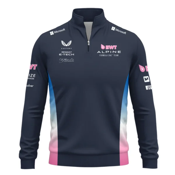 2025 Alpine F1 Team Suit Quarter-Zip Sweatshirt BLVA150725A01ALPQZS - Image 2