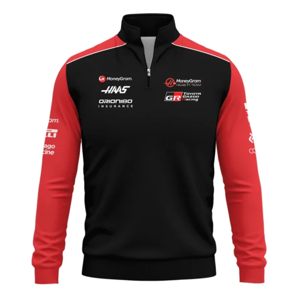 2025 Haas F1 Team Suit Quarter-Zip Sweatshirt BLVA150725A01HAASQZS - Image 2