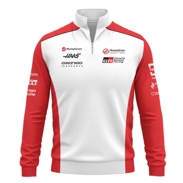 2025 Haas F1 Team Suit Quarter-Zip Sweatshirt BLVA150725A02HAASQZS - Image 2