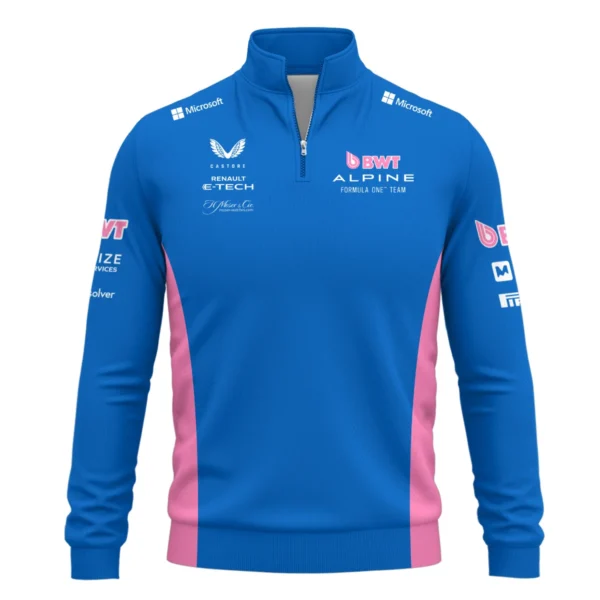 2025 Alpine F1 Race Suit Quarter-Zip Sweatshirt BLVA150725A03ALPQZS - Image 2