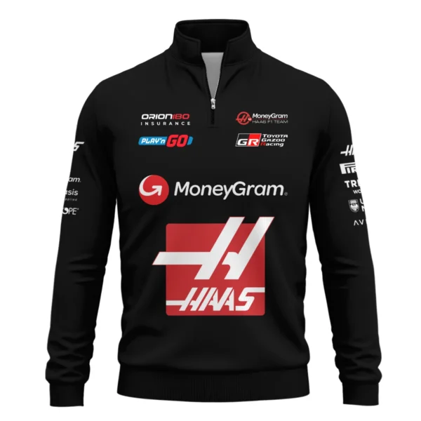 2025 Haas F1 Race Suit Quarter-Zip Sweatshirt BLVA150725A03HAASQZS - Image 2