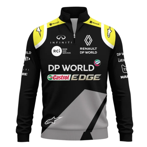 2018 Daniel Ricciardo Renault DP World Race Suit Quarter-Zip Sweatshirt BLVA180725A01QZS - Image 2