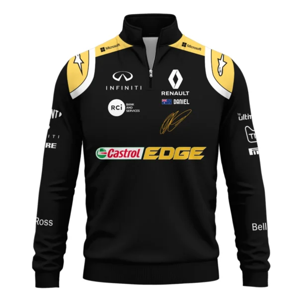 2019 Daniel Ricciardo Renault F1 Team Race Suit Quarter-Zip Sweatshirt BLVA180725A02QZS - Image 2