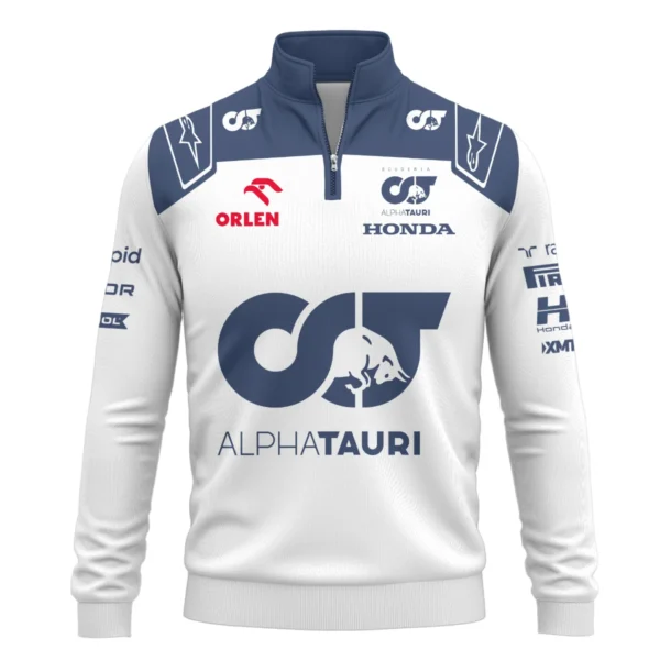 2023 Daniel Ricciardo Scuderia AlphaTauri Race Suit Quarter-Zip Sweatshirt BLVA180725A05QZS - Image 2