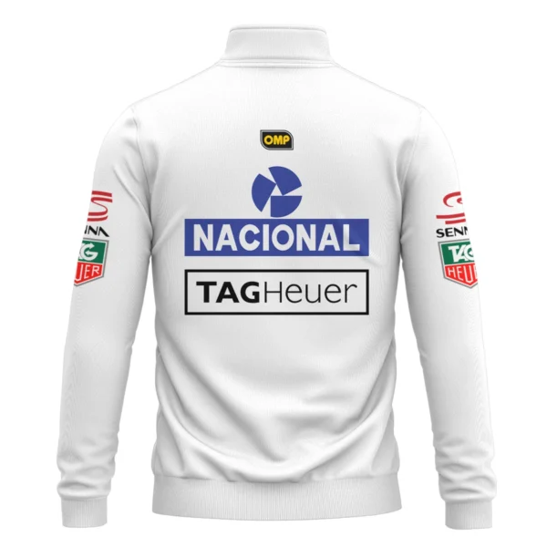1985 Ayrton Senna John Player Special Lotus F1 Racing Team Quarter-Zip Sweatshirt BL3725A3QZS - Image 3