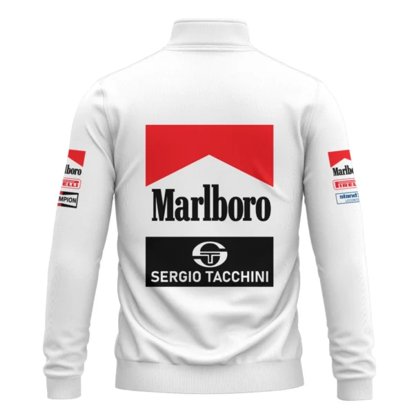 1984 Ayrton Senna Sergio Tacchini Toleman F1 Promotional Team Quarter-Zip Sweatshirt BL3725A7QZS - Image 3