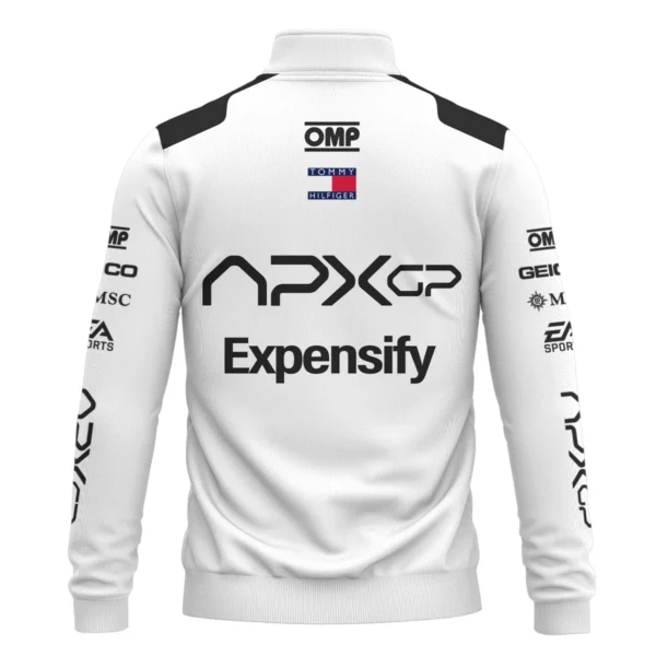 2025 F1 The Movie White Version For Racing Fan Exclusive Quarter-Zip Sweatshirt BLF116625A1QZS - Image 3