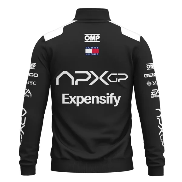 2025 F1 The Movie Black Version For Racing Fan Exclusive Quarter-Zip Sweatshirt BLF116625A2QZS - Image 3