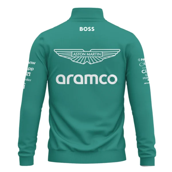 2025 Aston Martin F1 Race Suit Quarter-Zip Sweatshirt BLVA120725A04AMQZS - Image 3