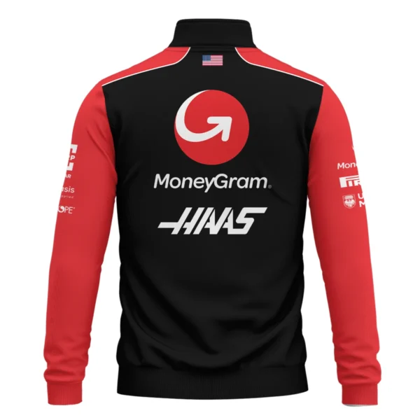 2025 Haas F1 Team Suit Quarter-Zip Sweatshirt BLVA150725A01HAASQZS - Image 3
