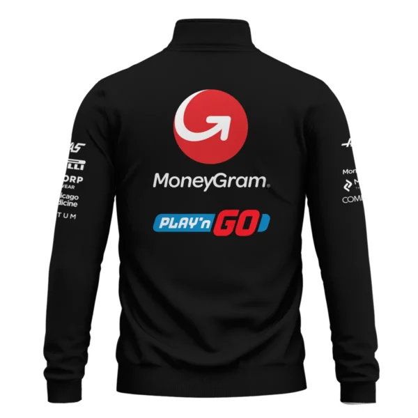 2025 Haas F1 Race Suit Quarter-Zip Sweatshirt BLVA150725A03HAASQZS - Image 3