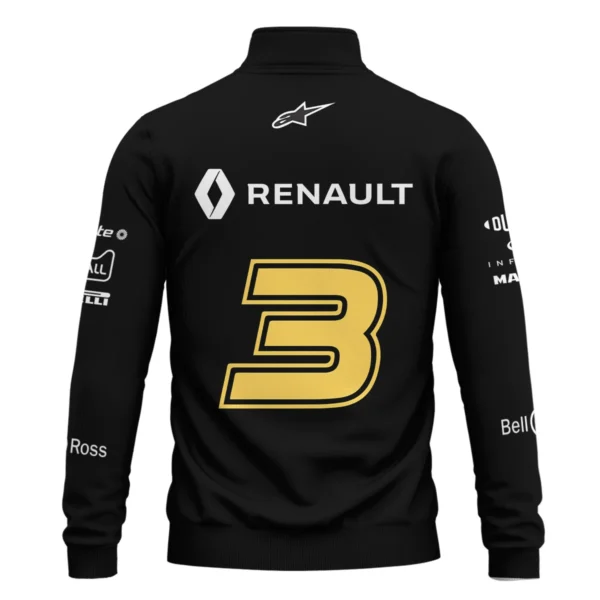 2019 Daniel Ricciardo Renault F1 Team Race Suit Quarter-Zip Sweatshirt BLVA180725A02QZS - Image 3