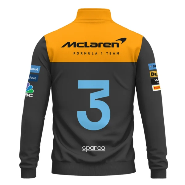 2022 Daniel Ricciardo McLaren F1 Team Race Suit Quarter-Zip Sweatshirt BLVA180725A06QZS - Image 3