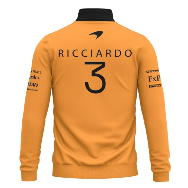 2022 Daniel Ricciardo McLaren F1 Team Suit Quarter-Zip Sweatshirt BLVA180725A07QZS - Image 3