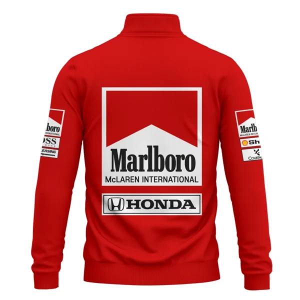 1989 Alain Prost Racing Costume Ferrari F1 Team Quarter-Zip Sweatshirt BLVAAP070725A01QZS - Image 3