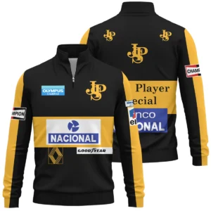 1985 Ayrton Senna John Player Special - Lotus F1 Racing Team Quarter-Zip Sweatshirt BL3725A4QZS