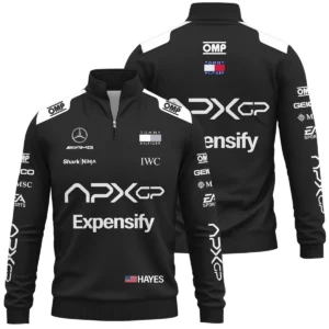 2025 F1 The Movie Black Version For Racing Fan Exclusive Quarter-Zip Sweatshirt BLF116625A2QZS