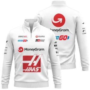 2025 Haas F1 Race Suit Quarter-Zip Sweatshirt BLVA150725HAAS04QZS