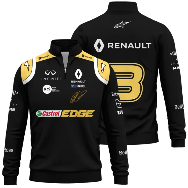 2019 Daniel Ricciardo Renault F1 Team Race Suit Quarter-Zip Sweatshirt BLVA180725A02QZS