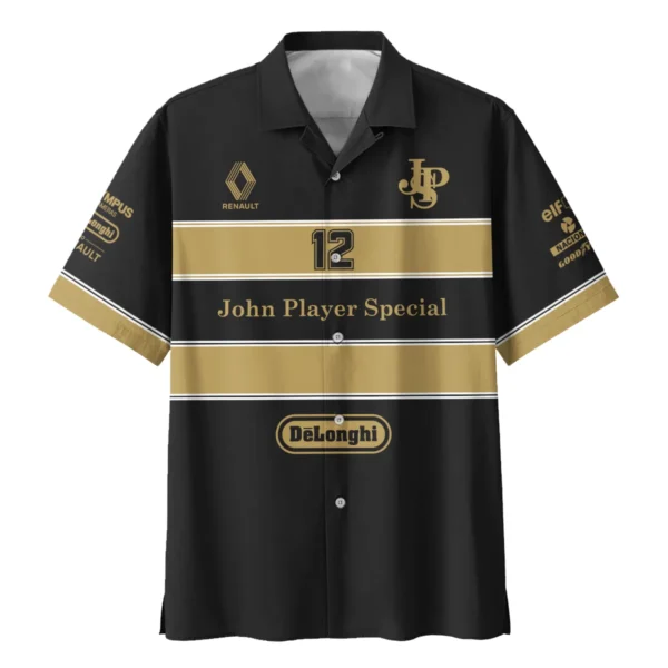 1985 Ayrton Senna John Player Special - Lotus Renault Hawaiian Shirt BL3725A1HW - Image 2