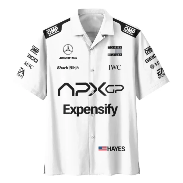 2025 F1 The Movie White Version For Racing Fan Exclusive Hawaiian Shirt BLF116625A1HW - Image 2