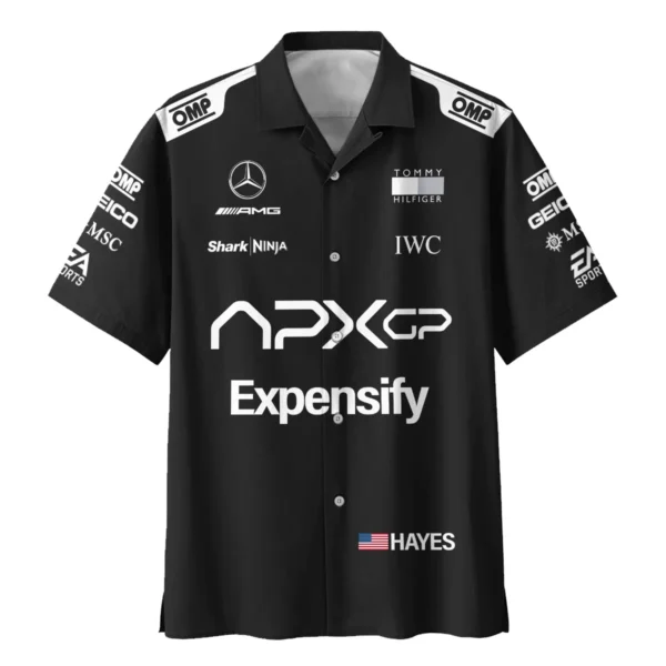 2025 F1 The Movie Black Version For Racing Fan Exclusive Hawaiian Shirt BLF116625A2HW - Image 2