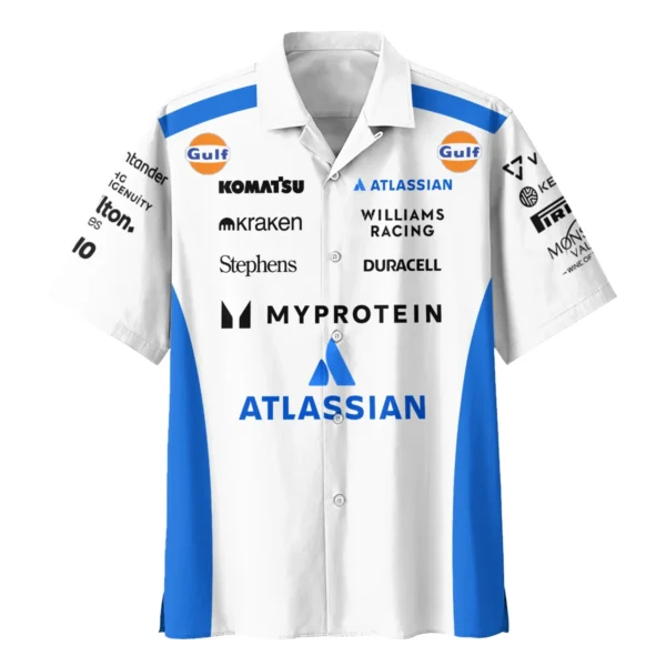 2025 Williams F1 Race Suit Hawaiian Shirt BLVA100725A03WILHW - Image 2