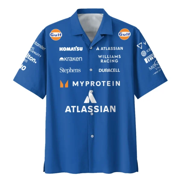 2025 Williams F1 Race Suit Hawaiian Shirt BLVA100725A04WILHW - Image 2