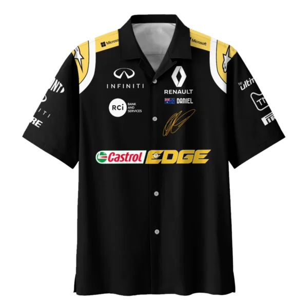 2019 Daniel Ricciardo Renault F1 Team Race Suit Hawaiian Shirt BLVA180725A02HW - Image 2