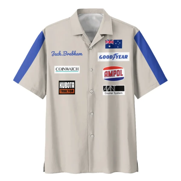 1970 Jack Brabham Race Suit Hawaiian Shirt BLVAJB070725A01HW - Image 2