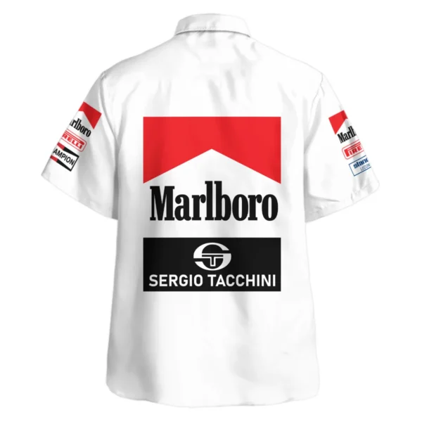 1984 Ayrton Senna Sergio Tacchini Toleman F1 Promotional Team Hawaiian Shirt BL3725A7HW - Image 3