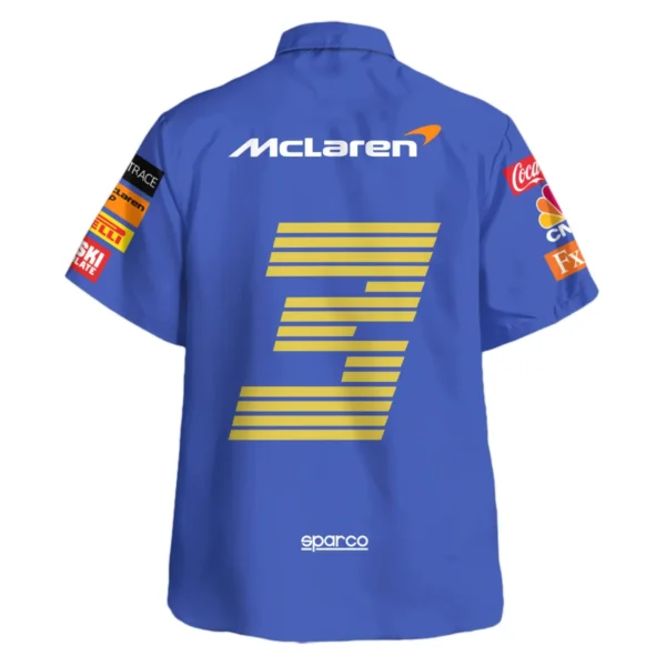2021 Daniel Ricciardo McLaren F1 Team Race Suit Hawaiian Shirt BLVA180725A03HW - Image 3