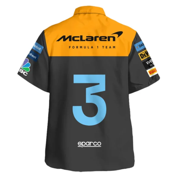 2022 Daniel Ricciardo McLaren F1 Team Race Suit Hawaiian Shirt BLVA180725A06HW - Image 3