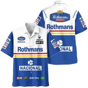 1994 Ayrton Senna Rothmans Williams Renault F1 Racing Team Hawaiian Shirt BL3725A6HW