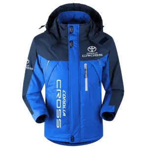 Corolla Cross Exclusive Logo Outdoor Plush Charging Suit Waterproof Windproof Jacket Detachable Hood BLC21525A1CCR - Blue
