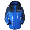 Hyundai Exclusive Logo Outdoor Plush Charging Suit Waterproof Windproof Jacket Detachable Hood BLC21525A1HYD - Blue