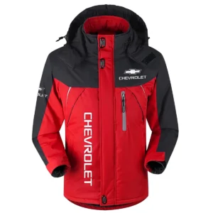 Chevrolet Exclusive Logo Outdoor Plush Charging Suit Waterproof Windproof Jacket Detachable Hood BLC21525A1CHE - Red