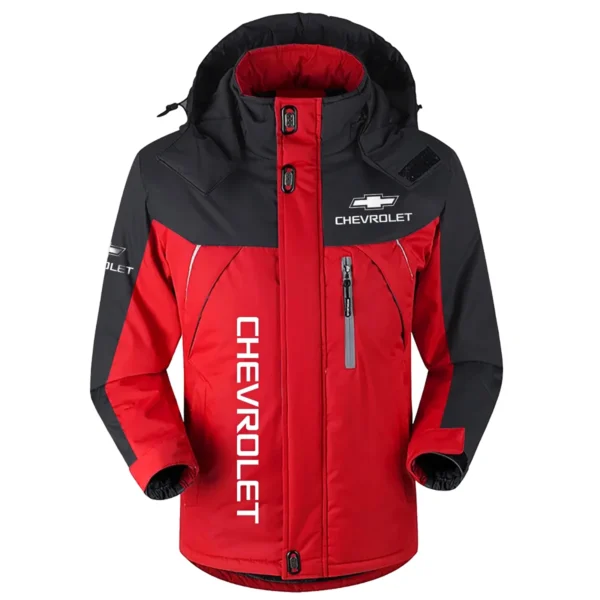 Chevrolet Exclusive Logo Outdoor Plush Charging Suit Waterproof Windproof Jacket Detachable Hood BLC21525A1CHE - Red