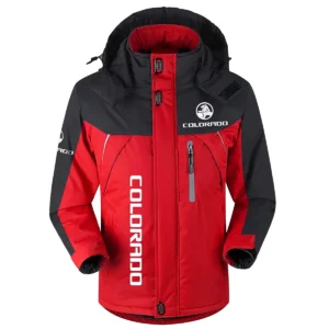 Colorado Exclusive Logo Outdoor Plush Charging Suit Waterproof Windproof Jacket Detachable Hood BLC21525A1CLD - Red
