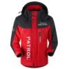 Patrol Exclusive Logo Outdoor Plush Charging Suit Waterproof Windproof Jacket Detachable Hood BLC21525A1PTL - Red