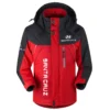 Santa Cruz Exclusive Logo Outdoor Plush Charging Suit Waterproof Windproof Jacket Detachable Hood BLC21525A1STC - Red